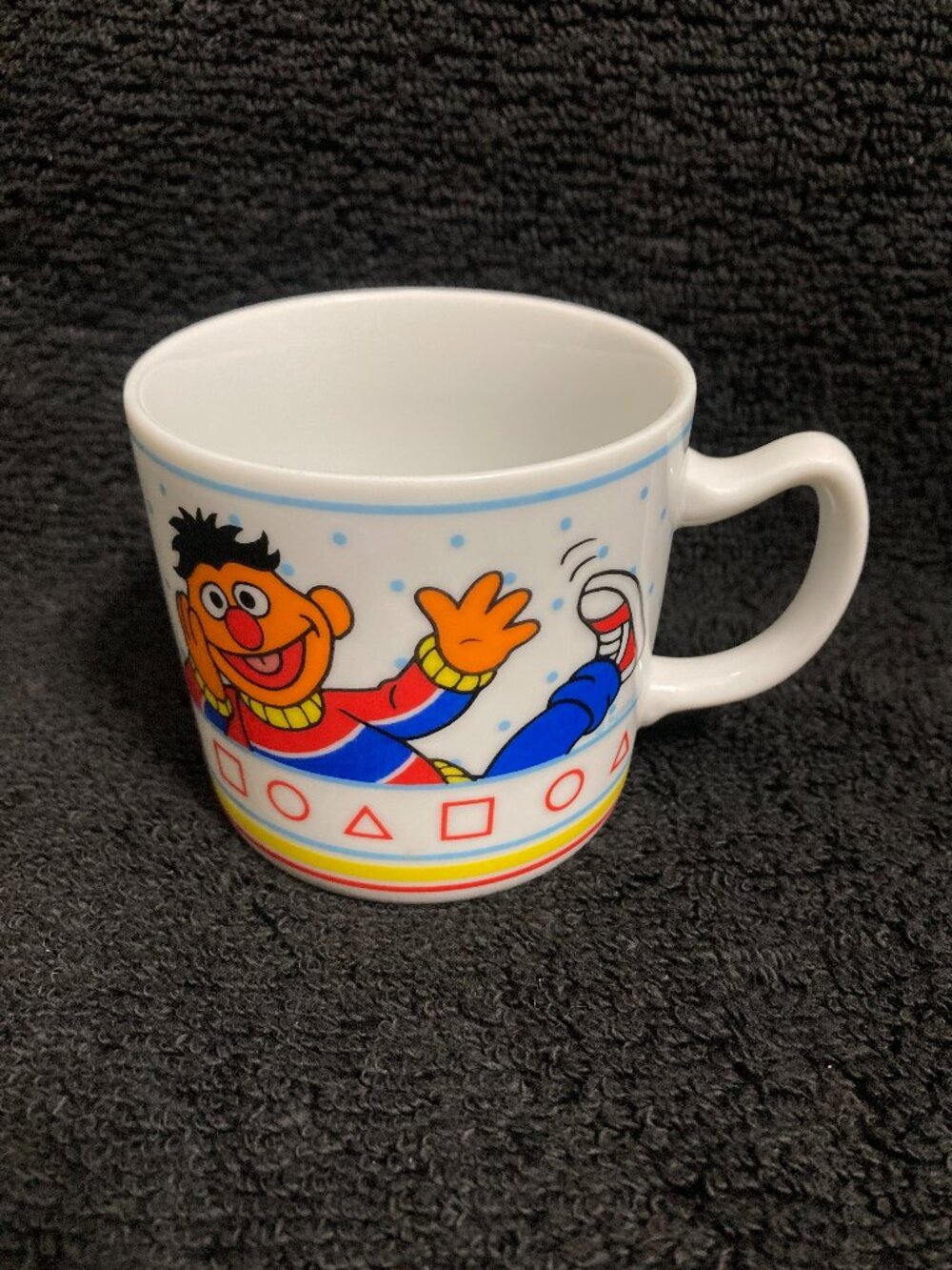 Vintage Sesame Street Bert and Ernie White Porcelain Mug